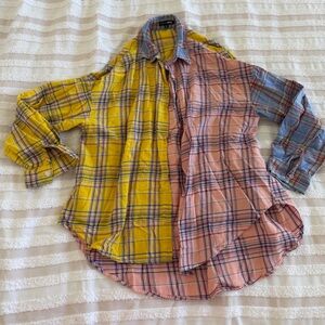 Fashion Nova Multicolor Plaid Shirt